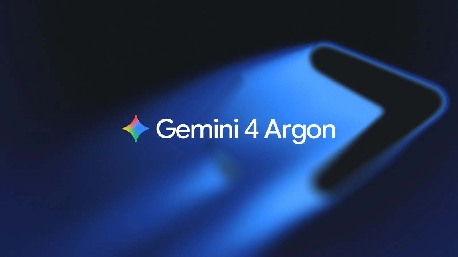 어두운 남색 배경에 파란 빛줄기와 꺾쇠 모양이 겹쳐 있고 가운데에 Gemini 로고와 Gemini 4 Argon 글자가 있는 구글 Antigravity 공식 블로그의 대표 이미지